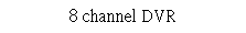 Text Box: 8 channel DVR
